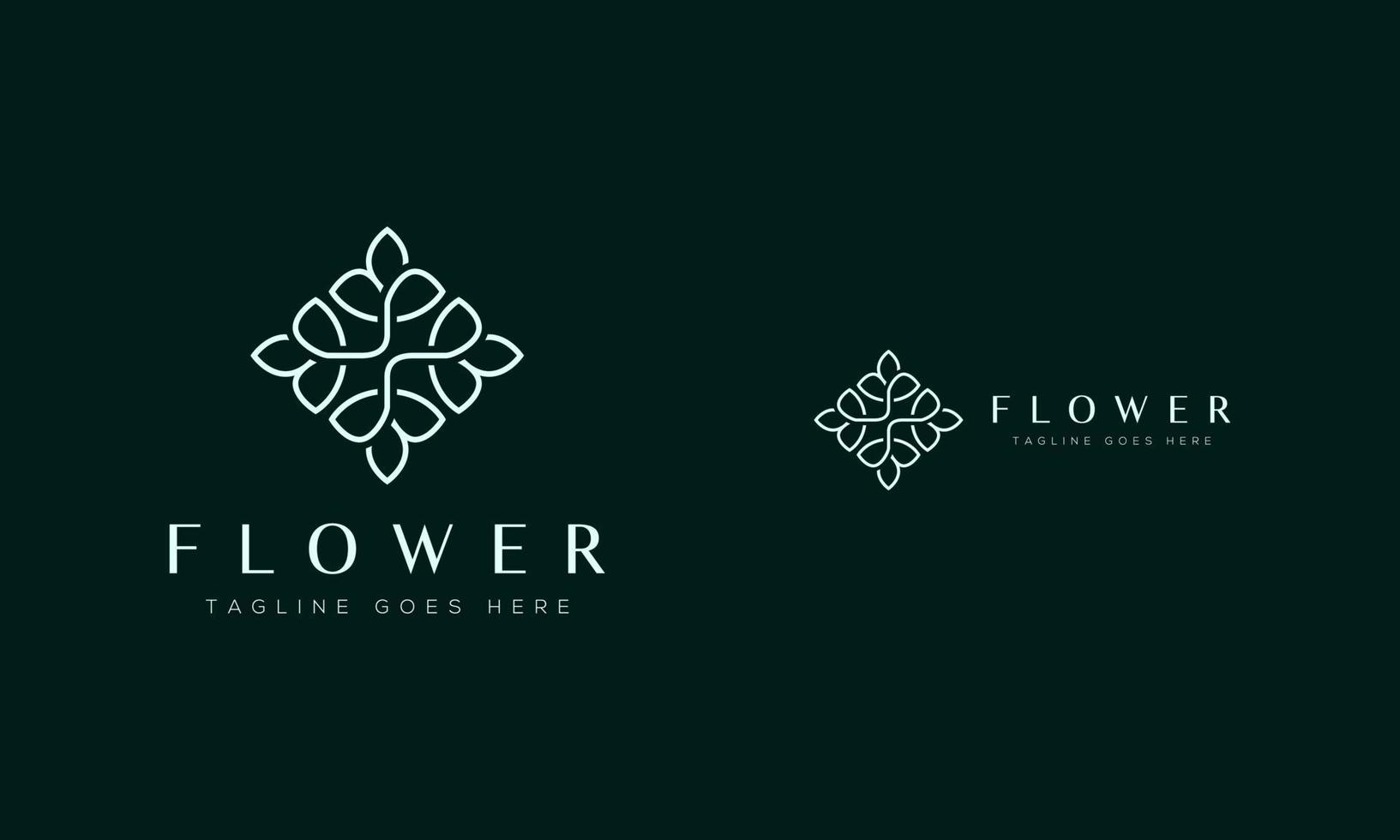 fleur logo résumé beauté créatif symbole vecteur