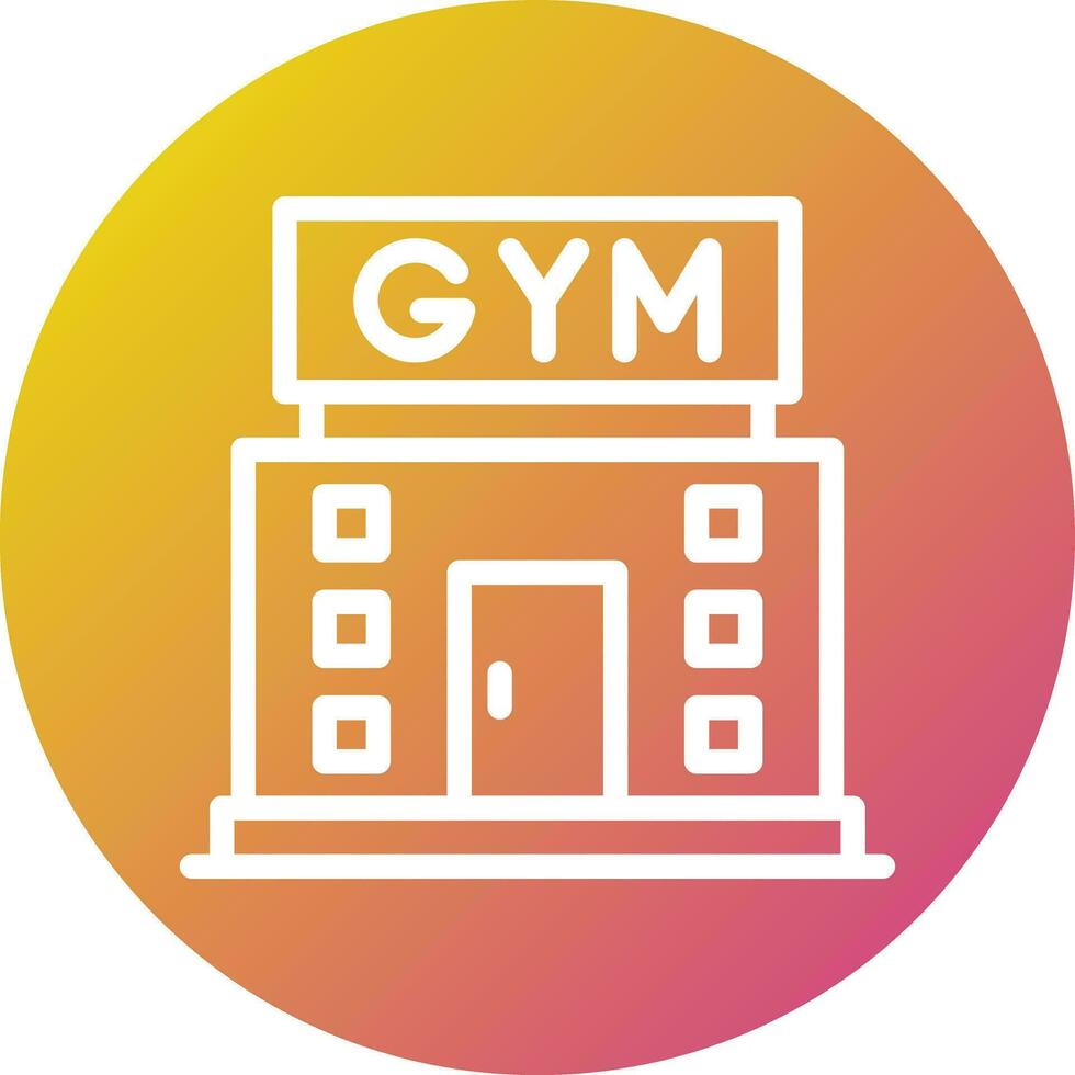 illustration de conception d'icône de vecteur de gym