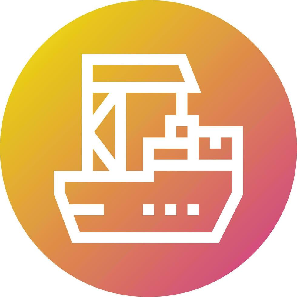 illustration de conception d'icône de vecteur de navire cargo