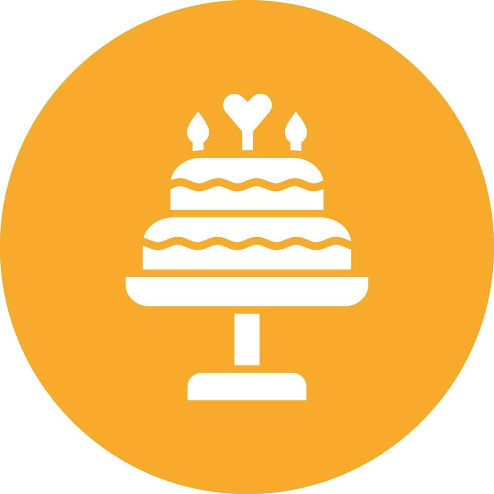 illustration de conception d'icône de vecteur de gâteau