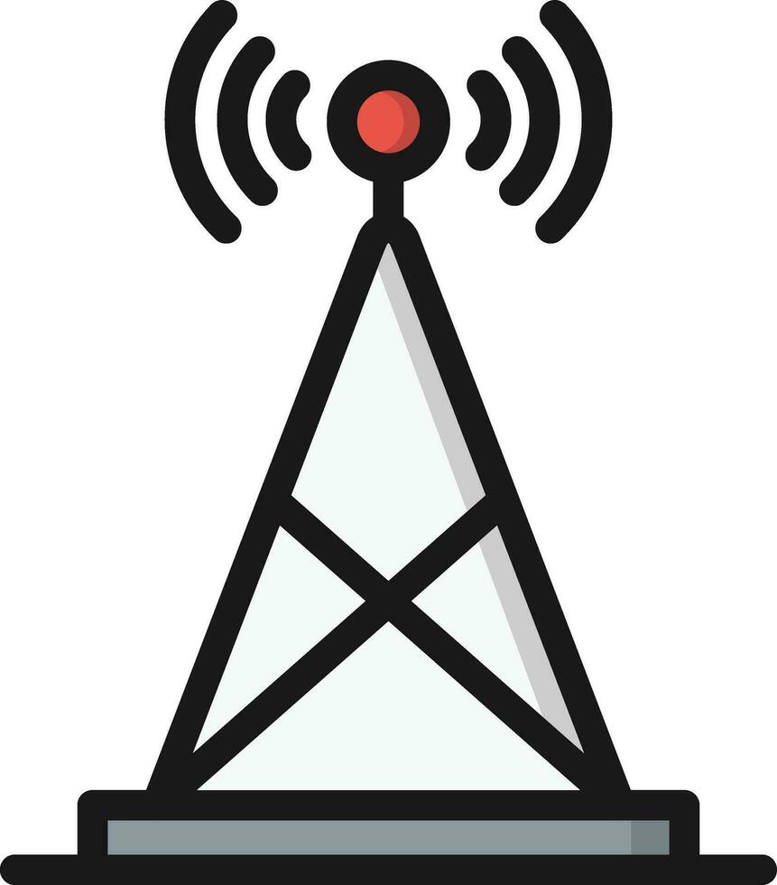 illustration de conception d'icône de vecteur d'antenne