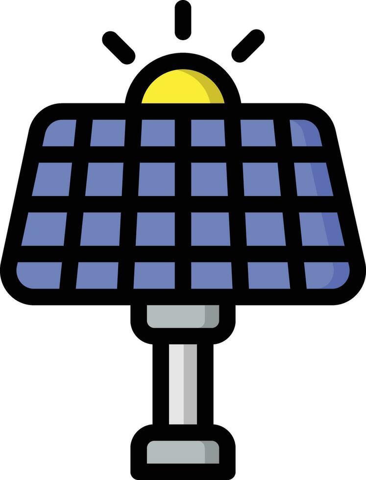 illustration de conception d'icône de vecteur de panneau solaire