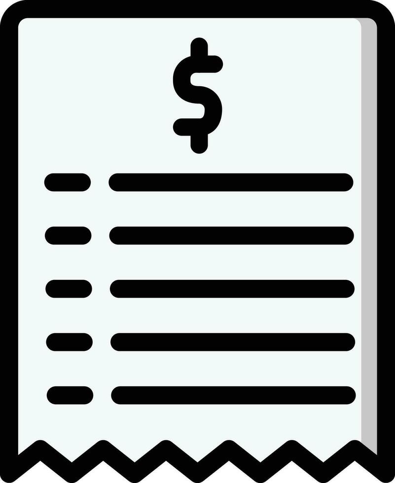 illustration de conception d'icône de vecteur de facture