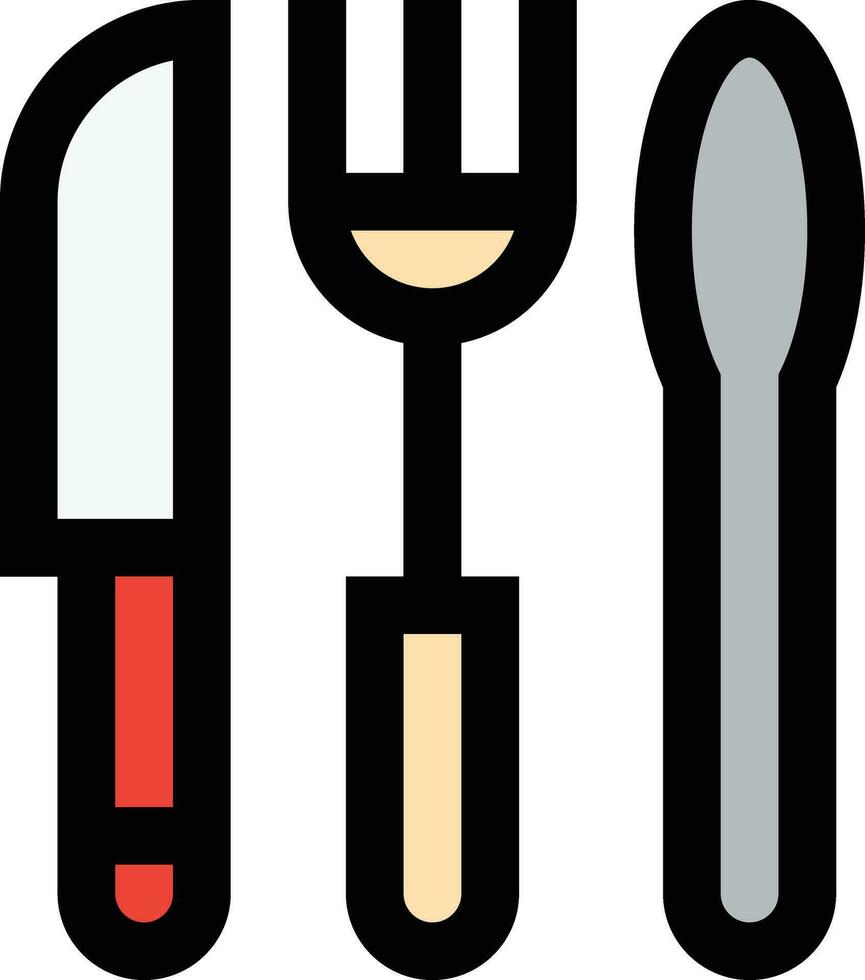 illustration de conception d'icône de vecteur de coutellerie