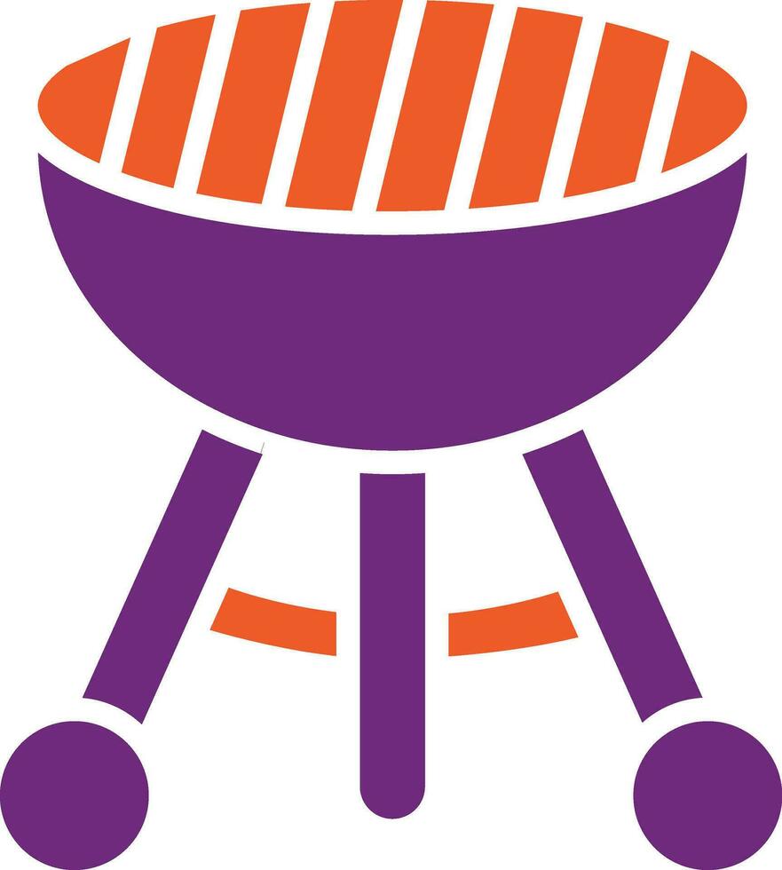 illustration de conception d'icône de vecteur de gril de barbecue