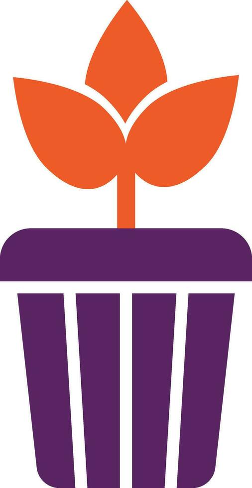 illustration de conception d'icône de vecteur de pot de plante