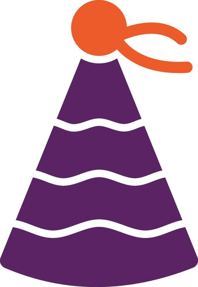 illustration de conception icône vecteur chapeau de fête