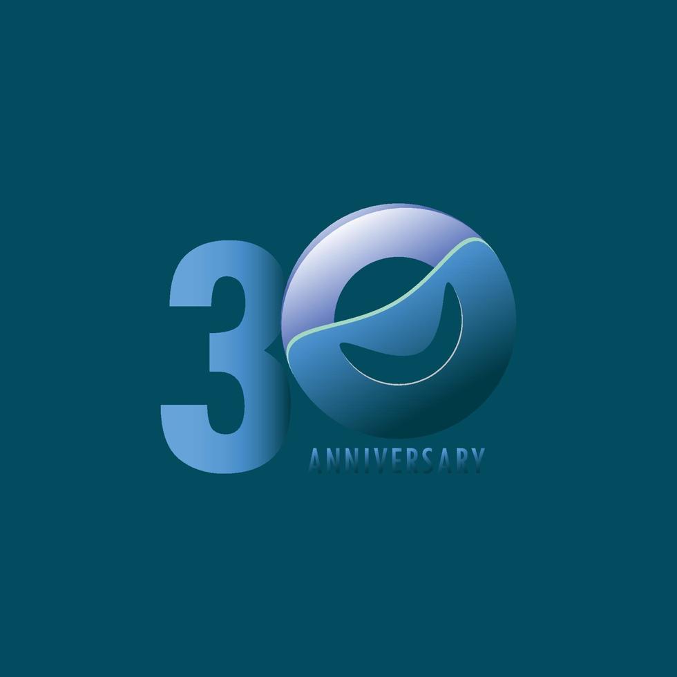 30 ans anniversaire célébration vector illustration de conception de modèle