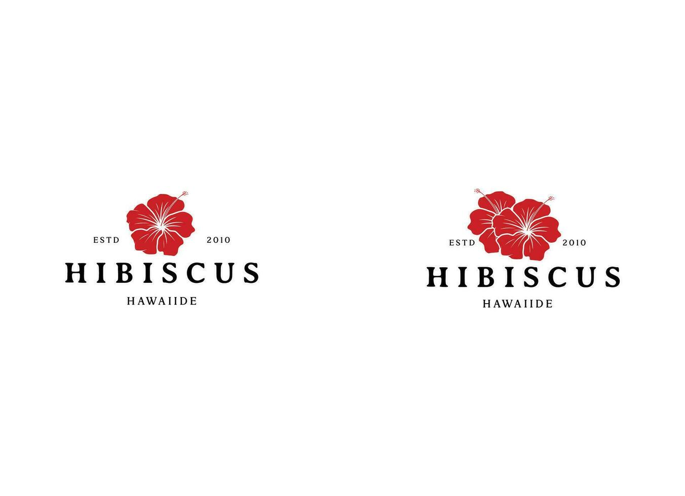 hibiscus fleur plante logo. vecteur