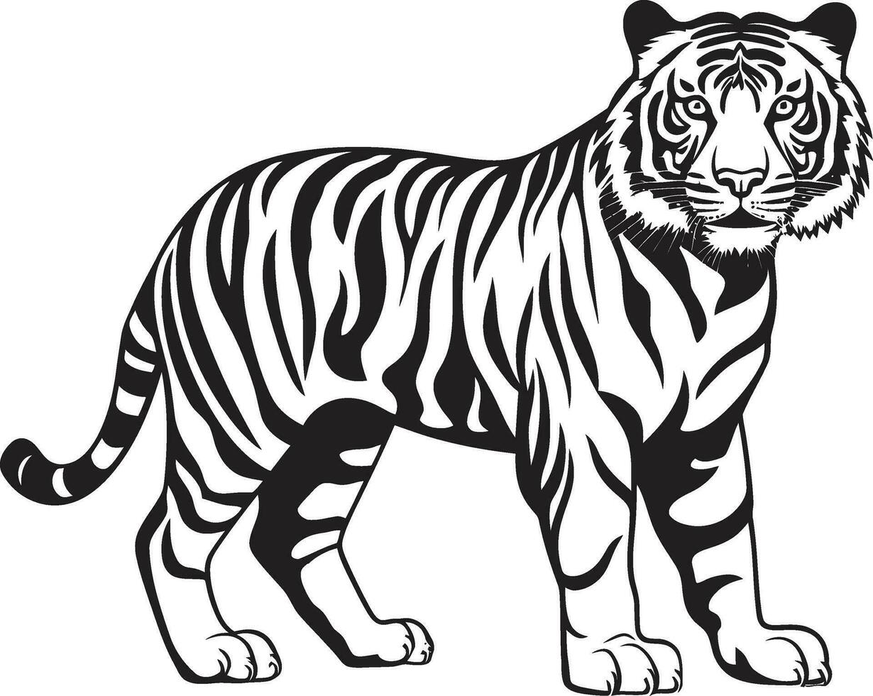 aquarelle tigre vecteur Naturel beauté tribal tigre vecteur mural culturel patrimoine