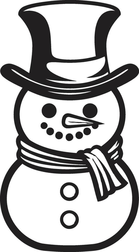 bonhomme de neige rêverie une vecteur illustration séries bonhomme de neige sourit dans vecteur l'hiver fantaisie