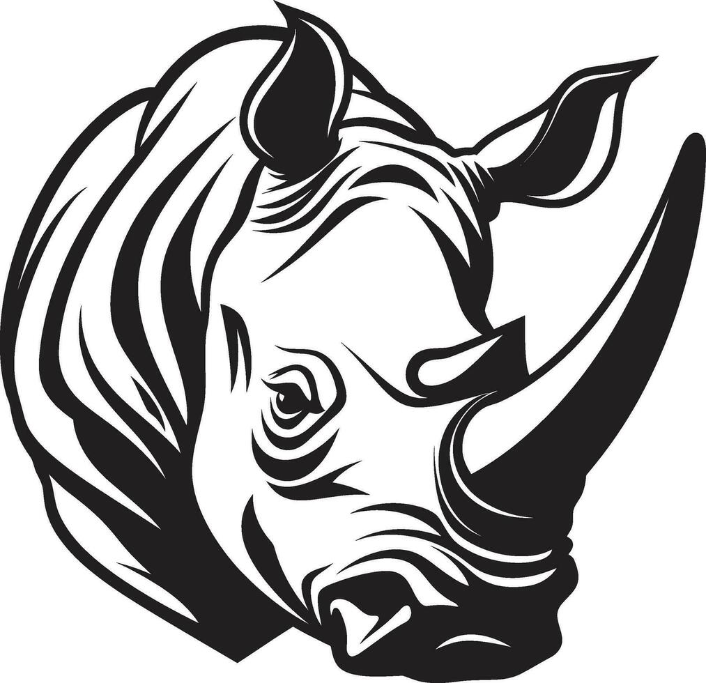 rhinocéros vecteur talent artistique mélange le réalisme et abstraction vectorisation rhinocéros de concept à chef-d'oeuvre