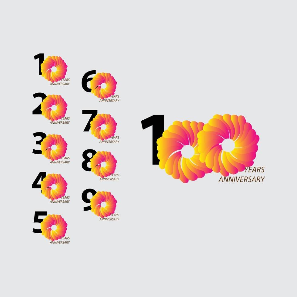 100 ans anniversaire célébration vector illustration de conception de modèle