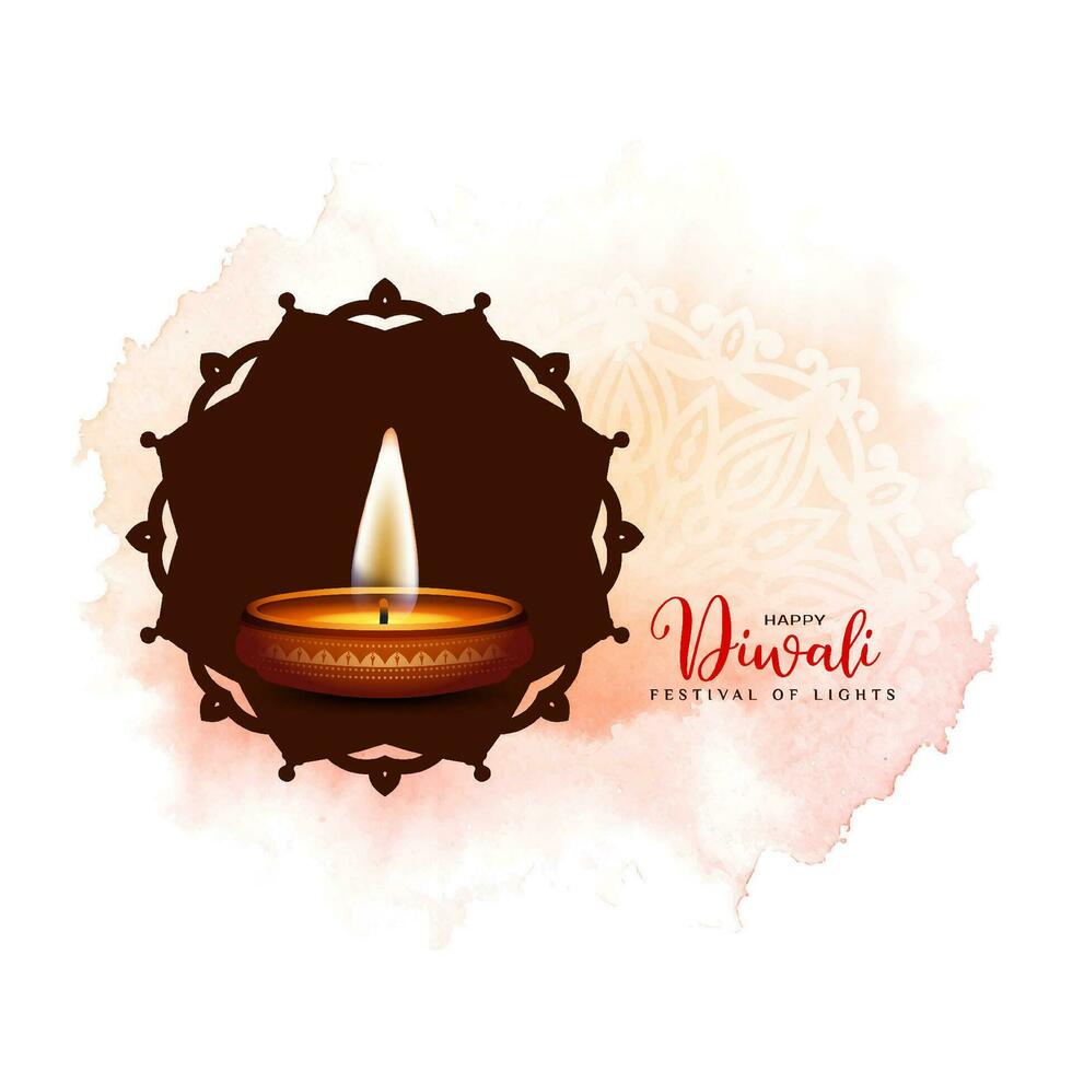 content diwali Indien Festival décoratif classique Contexte vecteur