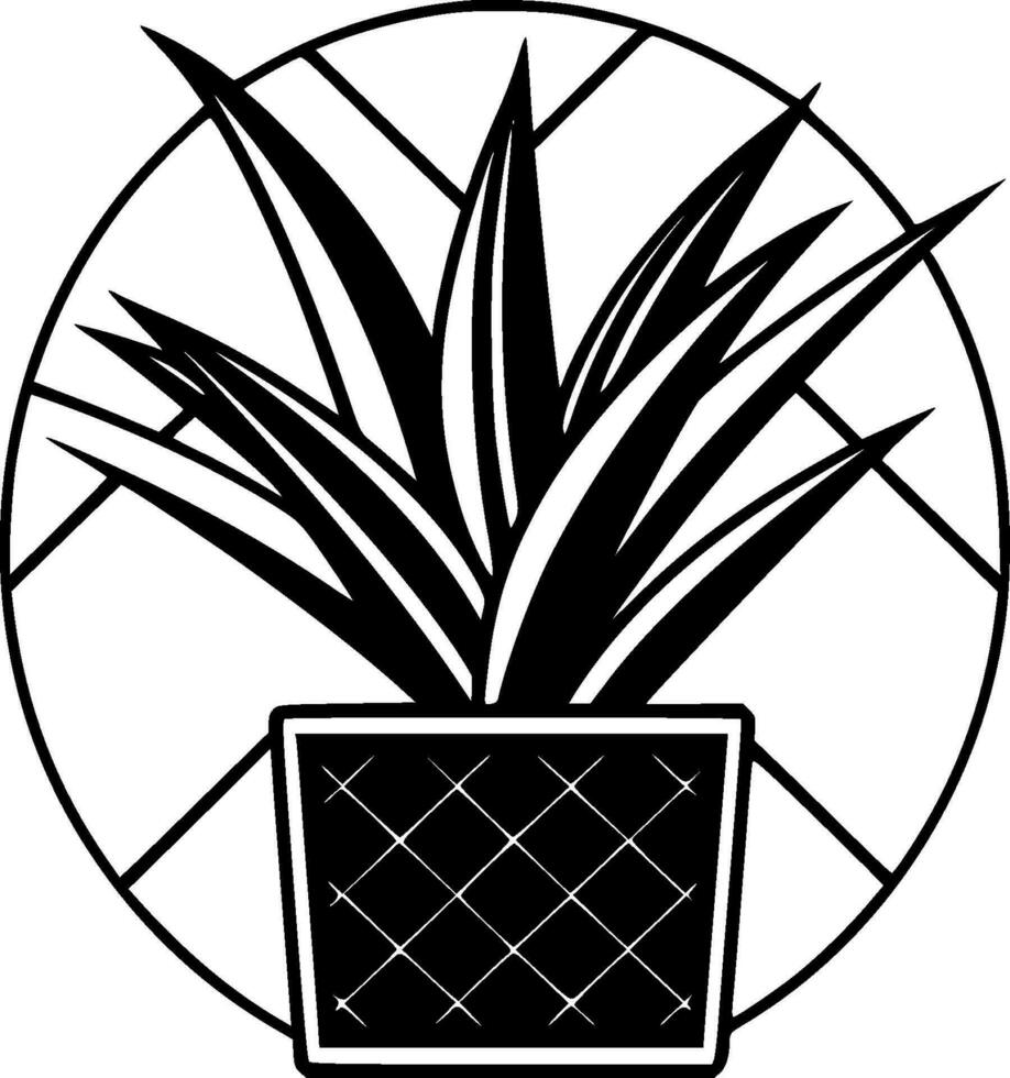 les plantes - minimaliste et plat logo - vecteur illustration