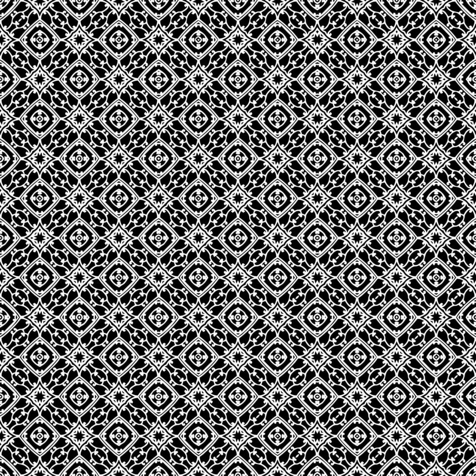 motif abstrait sans couture noir et blanc. arrière-plan et toile de fond. conception ornementale en niveaux de gris. vecteur