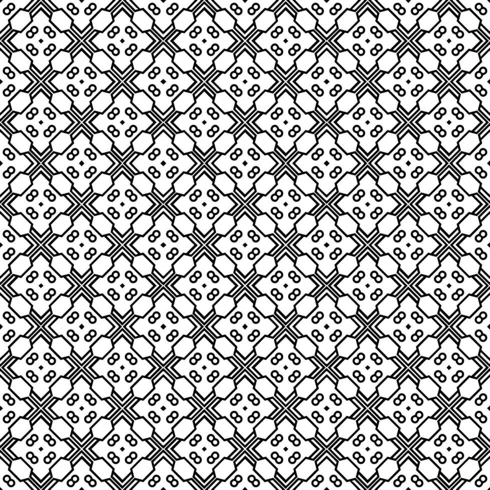 motif abstrait sans couture noir et blanc. arrière-plan et toile de fond. conception ornementale en niveaux de gris. vecteur