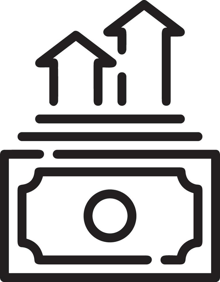 croissance affaires icône symbole vecteur image. illustration de le le progrès contour infographie stratégie développement conception image