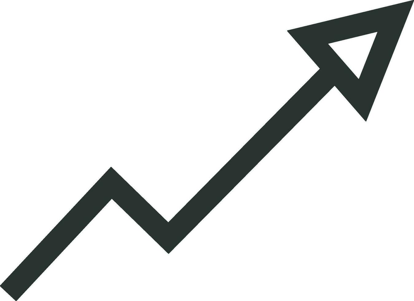 croissance affaires icône symbole vecteur image. illustration de le le progrès contour infographie stratégie développement conception image