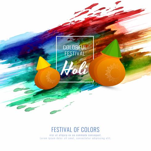 Abstrait festival coloré Holi heureux vecteur