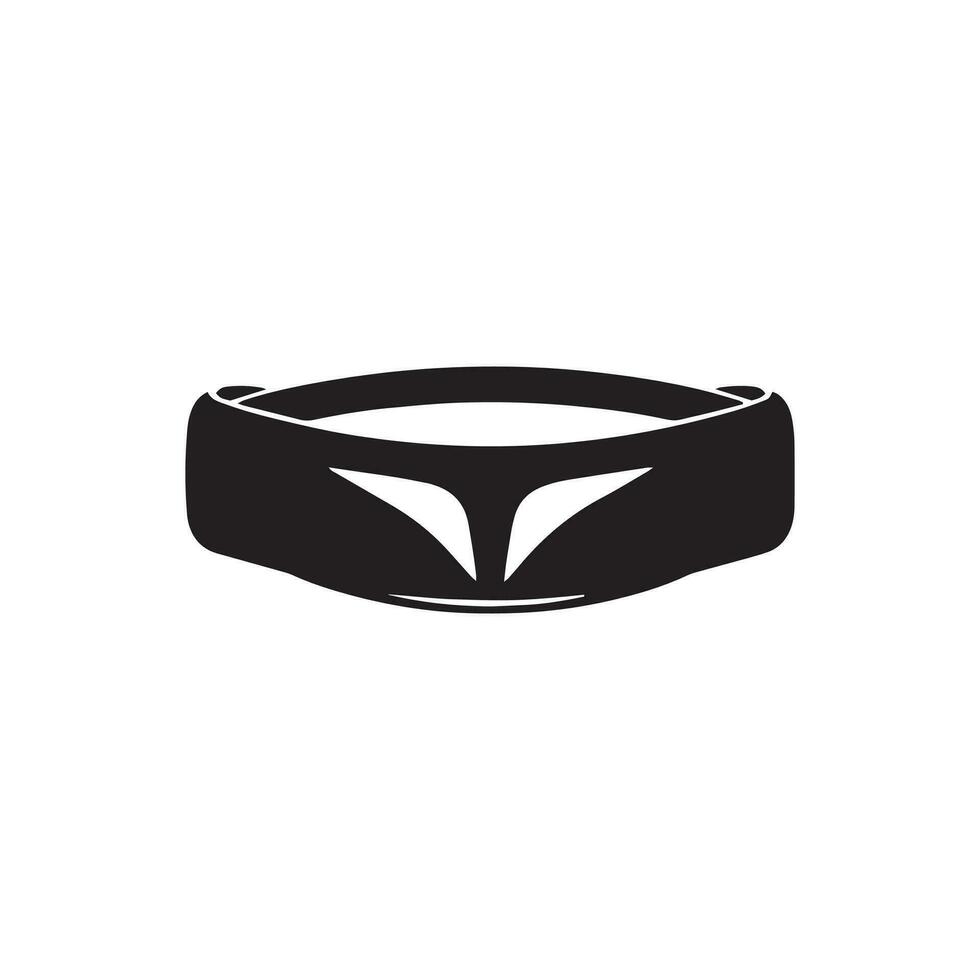 logo de main regarder ceinture icône vecteur silhouette isolé conception regarder concept noir logo