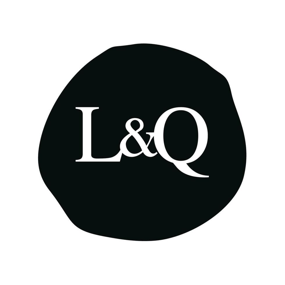 lq initiale logo lettre brosse monogramme entreprise vecteur