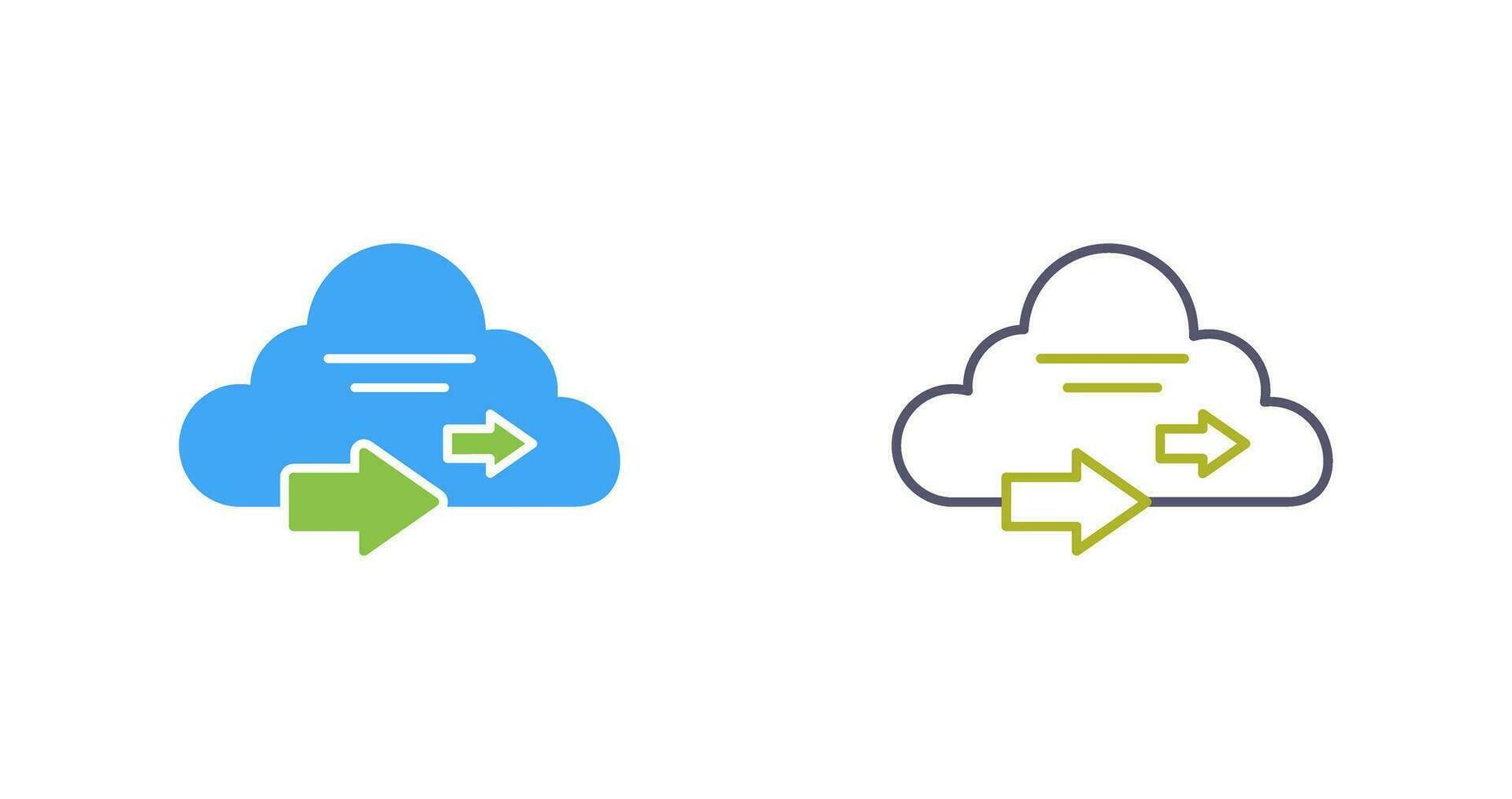 icône de vecteur de cloud computing