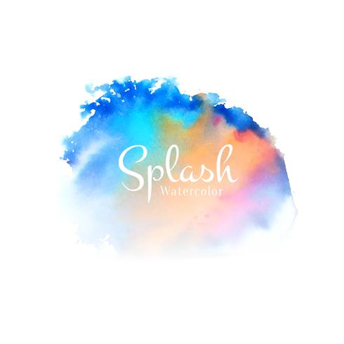 Vecteur de conception splash aquarelle abstraite