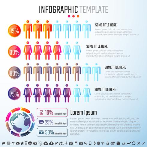 Modèle de conception d&#39;infographie vecteur