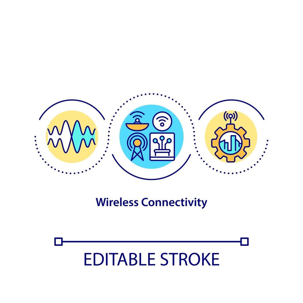 icône de concept de connectivité sans fil vecteur