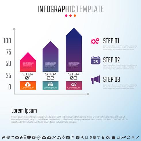 Modèle de conception d&#39;infographie vecteur