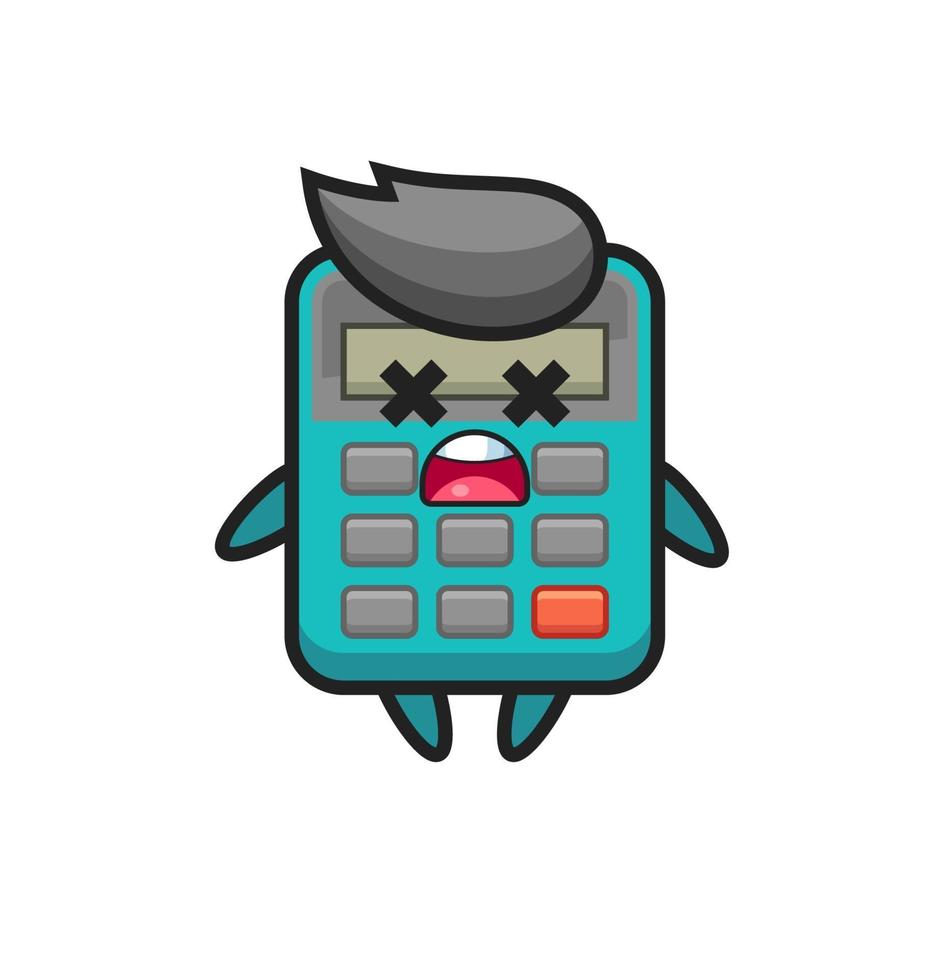 le personnage mascotte de la calculatrice morte vecteur