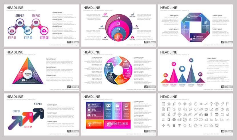 Éléments modernes d&#39;infographie pour les modèles de présentations pour la bannière vecteur