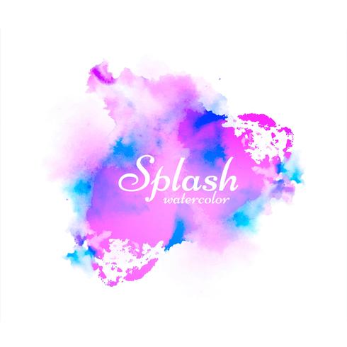 Design coloré lumineux splash aquarelle moderne vecteur