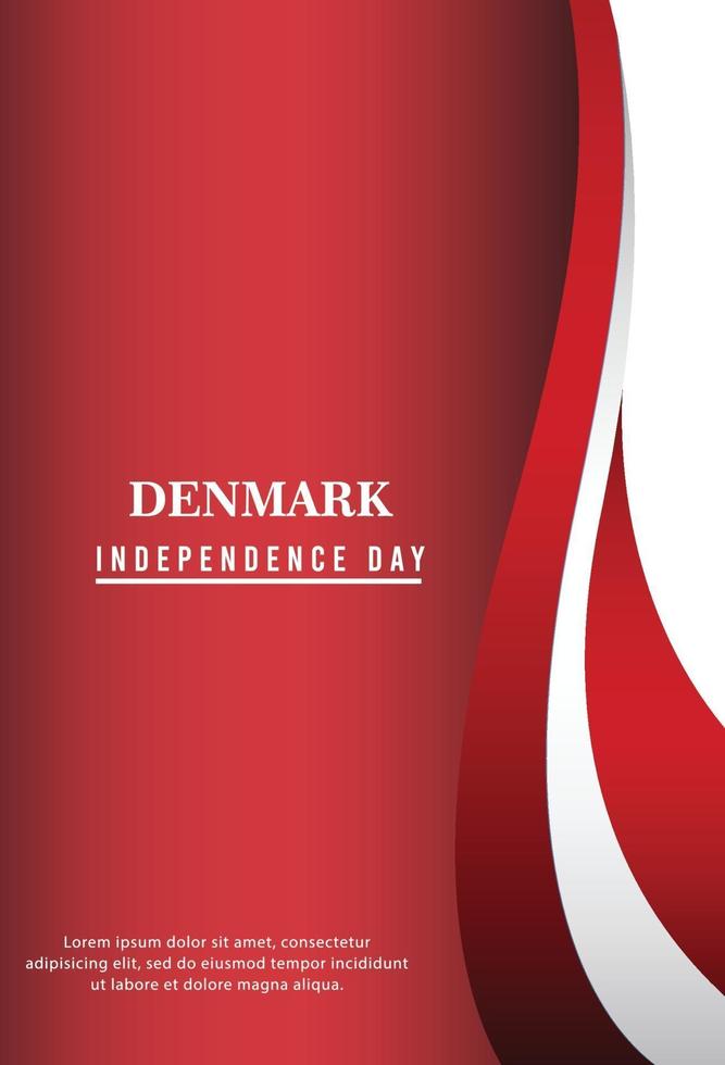 joyeux jour de l'indépendance du danemark. illustration vectorielle vecteur