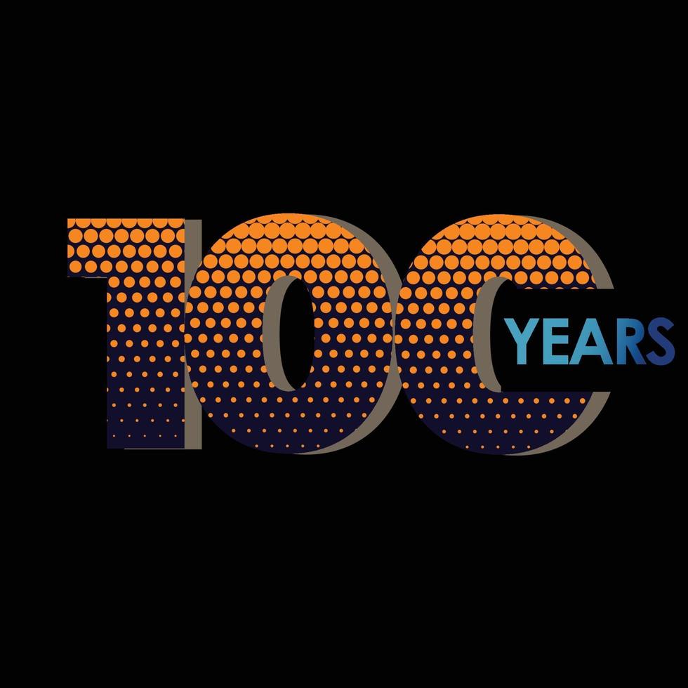Illustration de conception de modèle vectoriel élégant anniversaire 100 ans