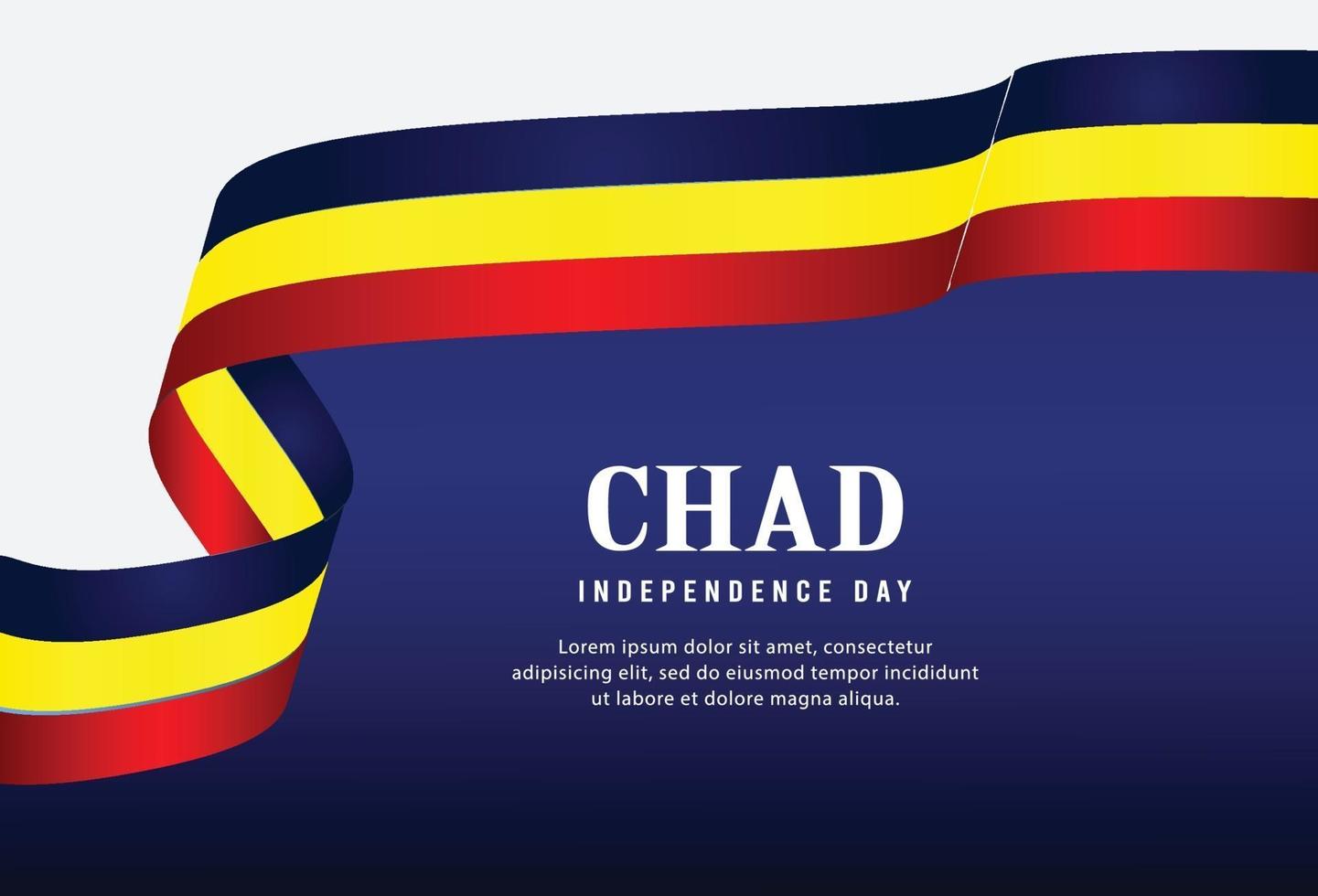 bonne fête de l'indépendance du tchad. vecteur