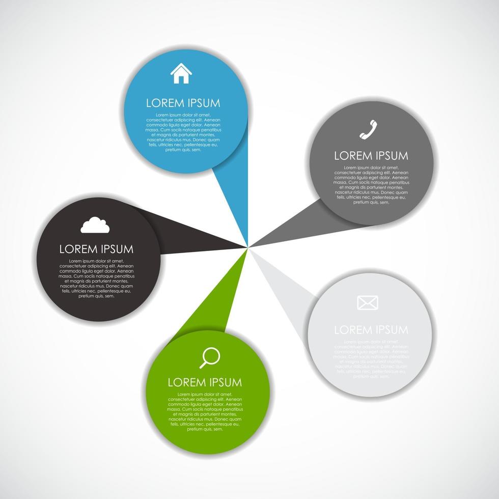 modèles d'infographie pour l'illustration vectorielle d'affaires. vecteur
