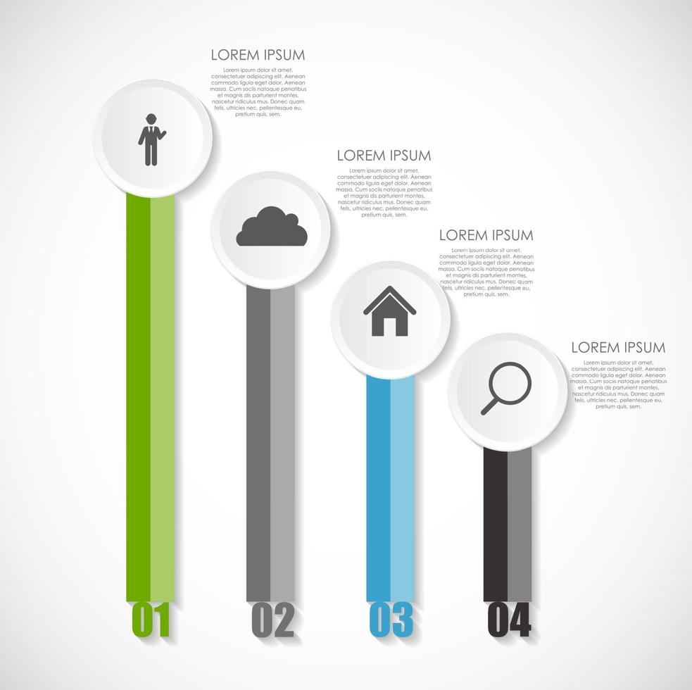 modèles d'infographie pour l'illustration vectorielle d'affaires. vecteur