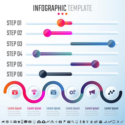 Modèle de conception d&#39;infographie vecteur