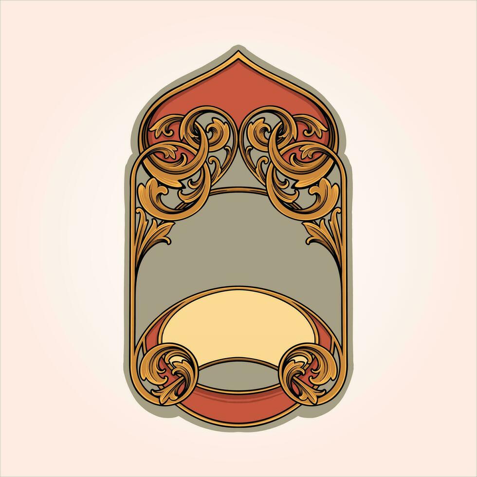 art nouveau héritage classique luxe cadres vecteur des illustrations pour votre travail logo, marchandise T-shirt, autocollants et étiquette conceptions, affiche, salutation cartes La publicité affaires entreprise ou marques.