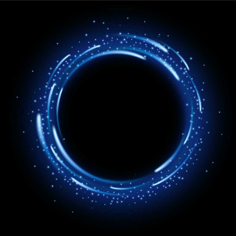 rond bleu lumière brillant avec scintille, adapté pour produit publicité, produit conception, et autre, vecteur illustration