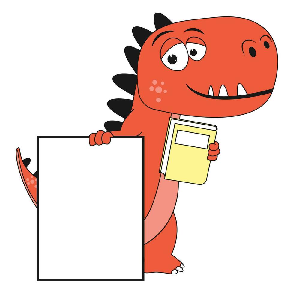 illustration de dessin animé animal dinosaure mignon vecteur