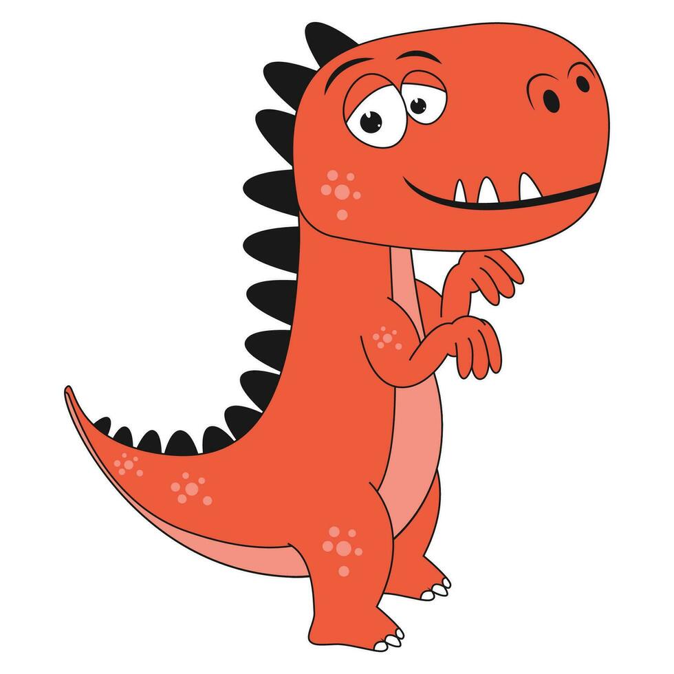 illustration de dessin animé animal dinosaure mignon vecteur
