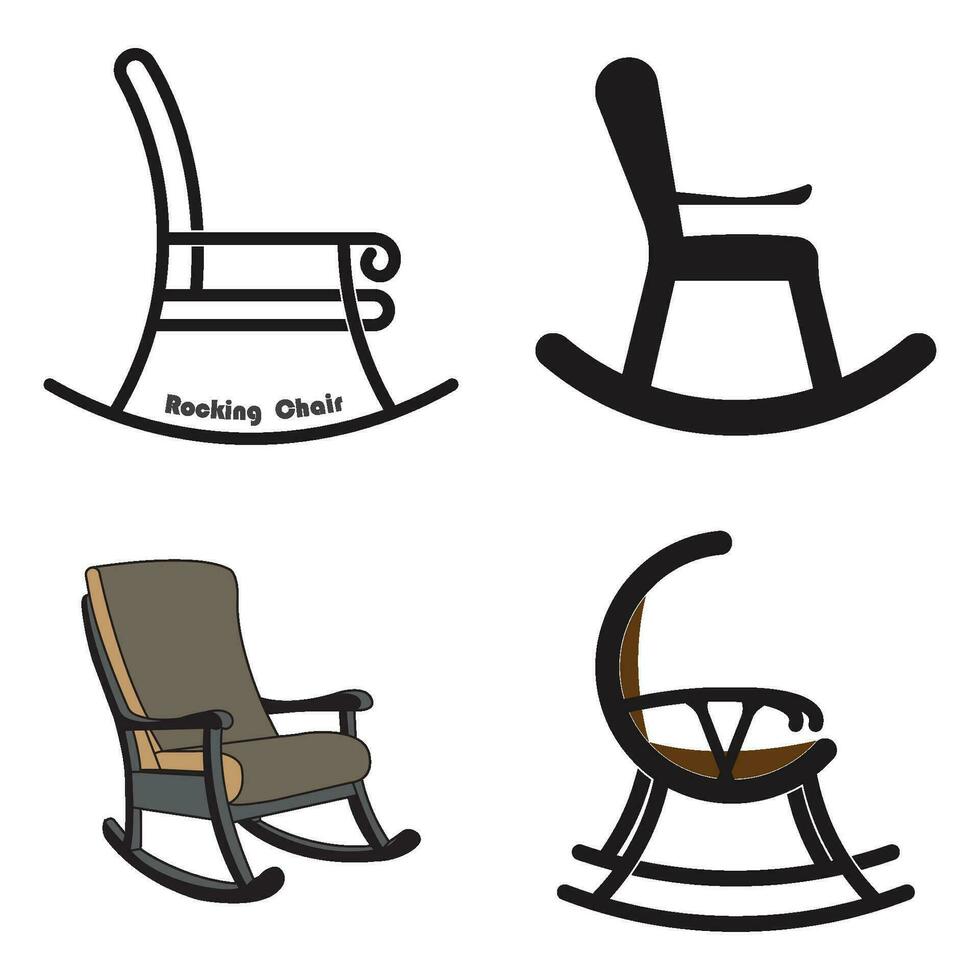 balancement chaise icône vecteur