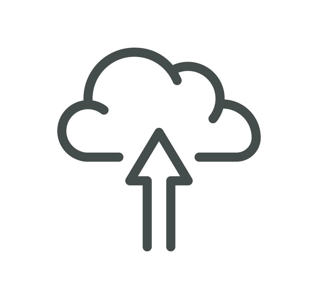 hébergement et la toile graphique en relation icône contour et linéaire vecteur. vecteur