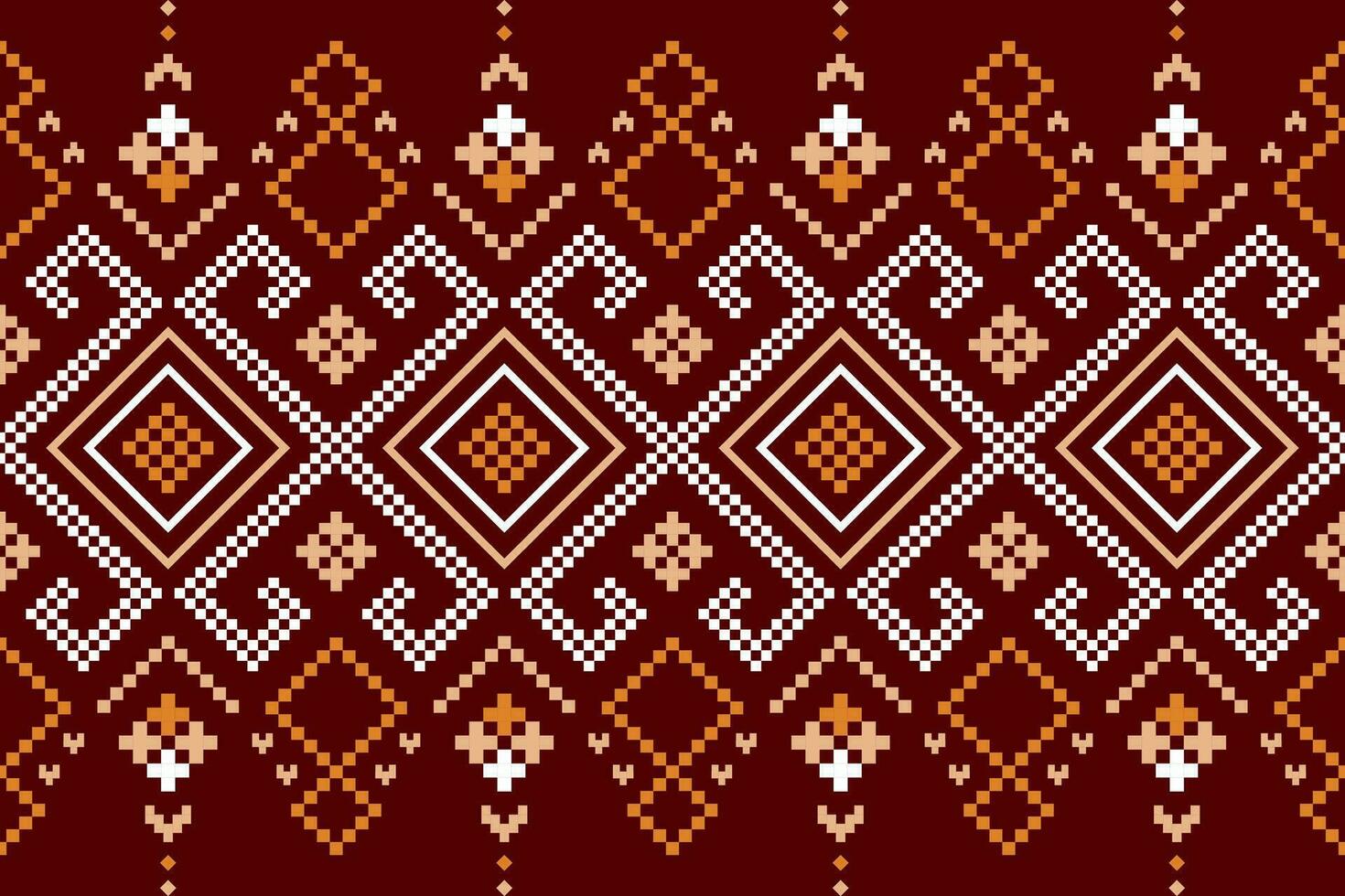 rouge traditionnel ethnique modèle paisley fleur ikat Contexte abstrait aztèque africain indonésien Indien sans couture modèle pour en tissu impression tissu robe tapis rideaux et sarong vecteur
