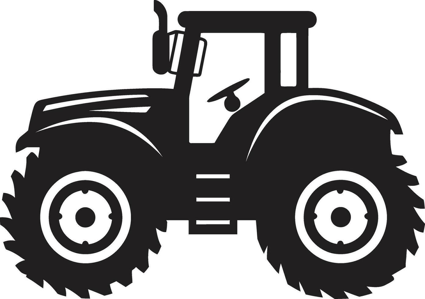 traditionnel tracteur conception dans monochrome classique tracteur contour dessin vecteur