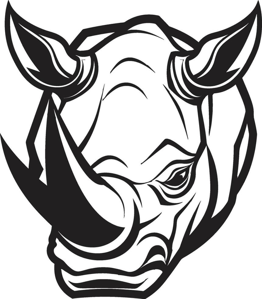 rhinocéros vecteur art pour impression et numérique médias rhinocéros vecteur art conception avec précision