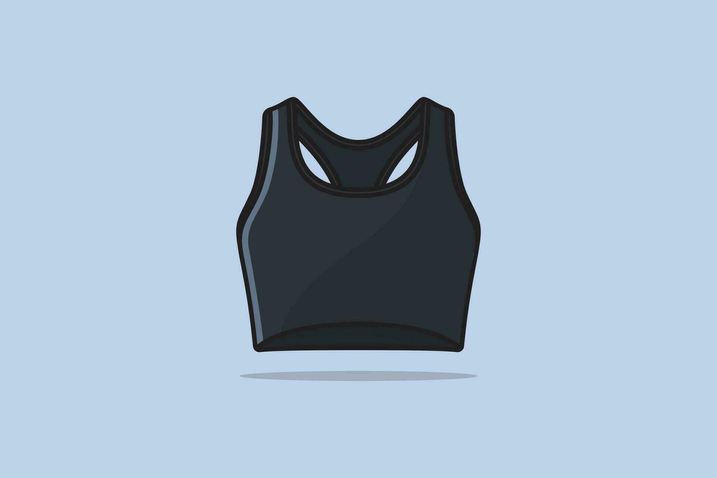 les filles sous-vêtements soutien-gorge vecteur illustration. des sports et mode objets icône concept. des sports et Gym soutien-gorge pour femmes et les filles porter vecteur conception avec ombre.